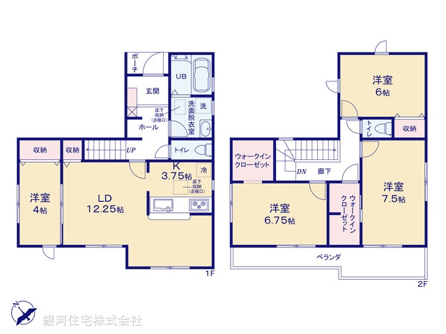 G00387932 東京都羽村市小作台４丁目 新築一戸建て 4480万円【間取図】