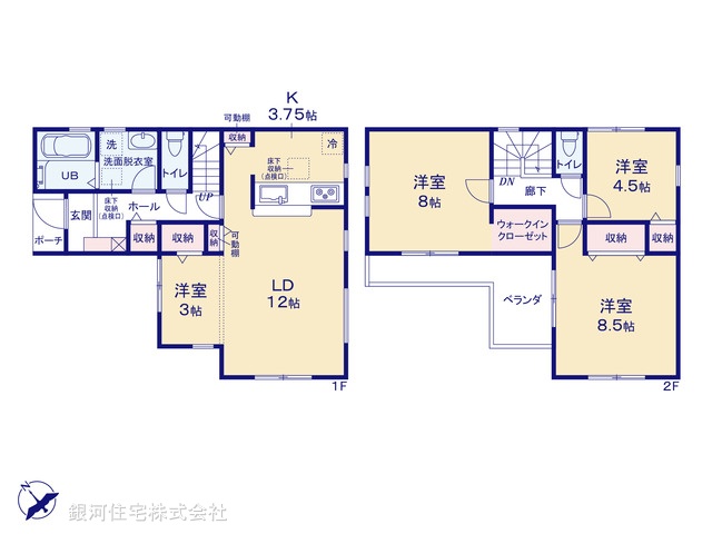 G00387935 東京都羽村市小作台４丁目 新築一戸建て 4480万円【間取図】