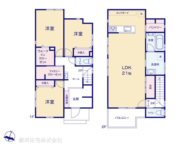 G00387941 千葉県千葉市稲毛区園生町 新築一戸建て 4180万円【間取図】