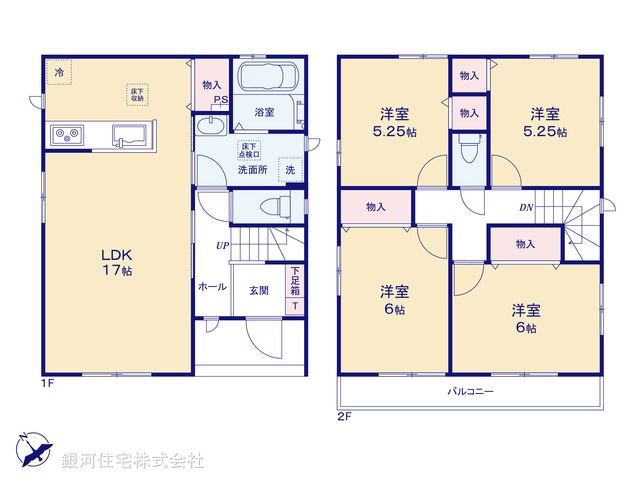 G00387994 千葉県八千代市八千代台東３丁目 新築一戸建て 3890万円【間取図】