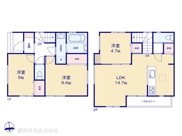 G00388003 千葉県松戸市秋山 新築一戸建て 3180万円【間取図】
