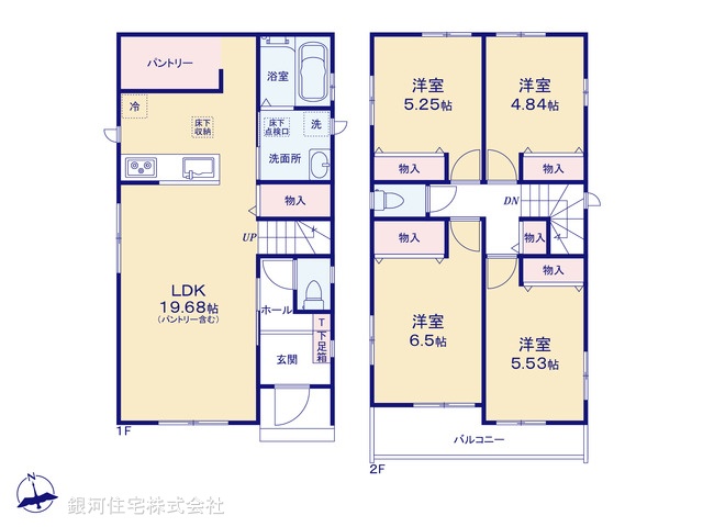 G00388004 千葉県千葉市若葉区小倉台６丁目 新築一戸建て 3690万円【間取図】