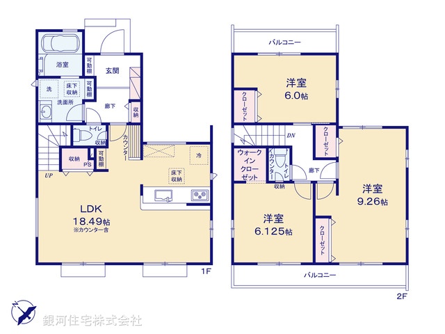 G00388008 千葉県船橋市八木が谷２丁目 新築一戸建て 3090万円【間取図】