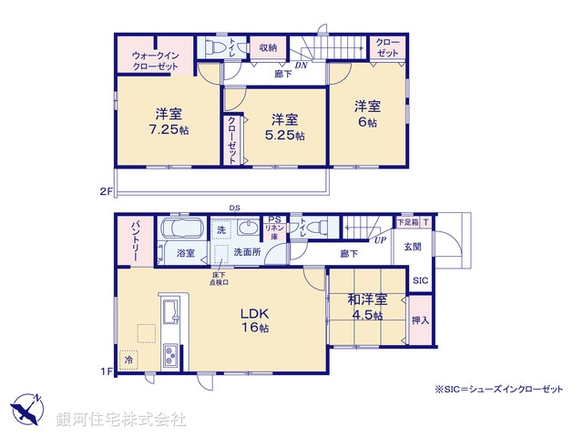 G00388021 千葉県船橋市三咲７丁目 新築一戸建て 3690万円【間取図】