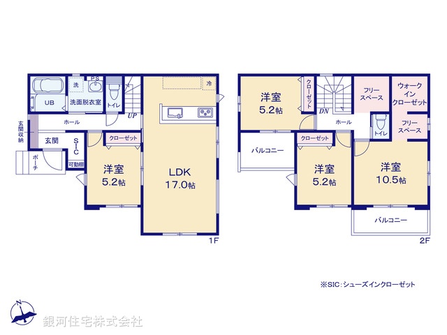 G00388059 千葉県柏市大室 新築一戸建て 5499万円【間取図】