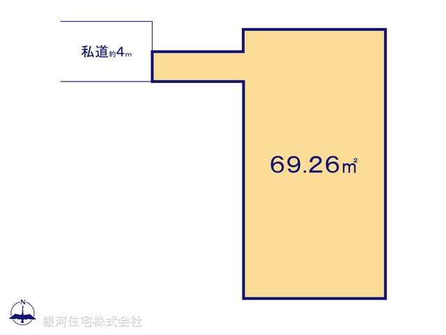 G00388072 埼玉県川越市新宿町６丁目 土地 1130万円【区画図】