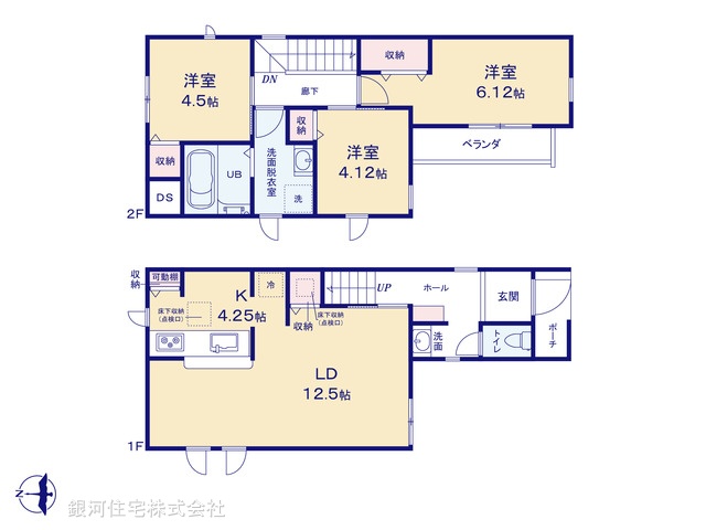 G00388090 東京都練馬区南田中４丁目 新築一戸建て 6480万円【間取図】