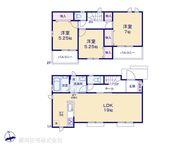 G00388096 東京都小金井市貫井南町１丁目 新築一戸建て 5590万円【間取図】