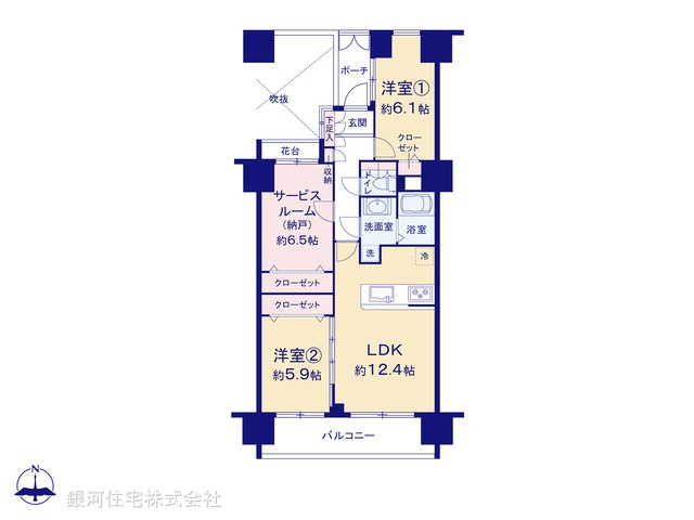 G00388126 東京都八王子市追分町 中古マンション 2690万円【間取図】