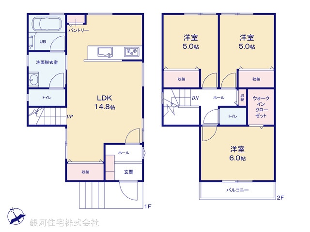 G00388137 千葉県船橋市松が丘５丁目 新築一戸建て 2680万円【間取図】