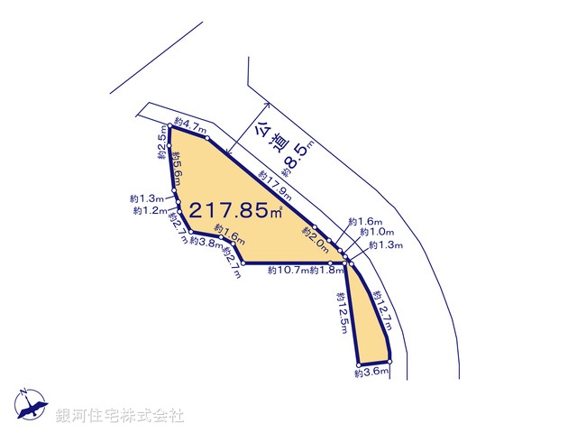 G00388167 神奈川県横浜市金沢区六浦南２丁目 土地 6980万円【区画図】