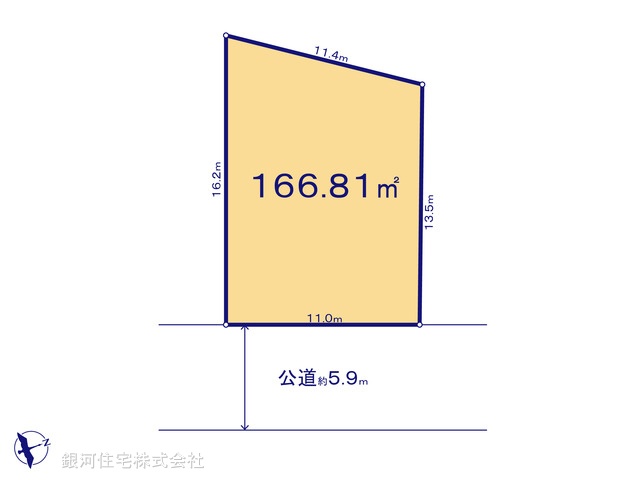 G00388172 神奈川県横須賀市公郷町３丁目 土地 2180万円【区画図】