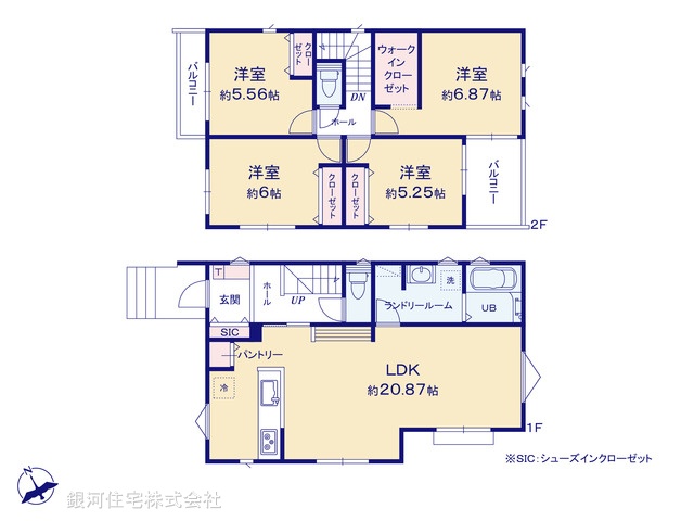 G00388187 東京都町田市金井５丁目 新築一戸建て 4490万円【間取図】