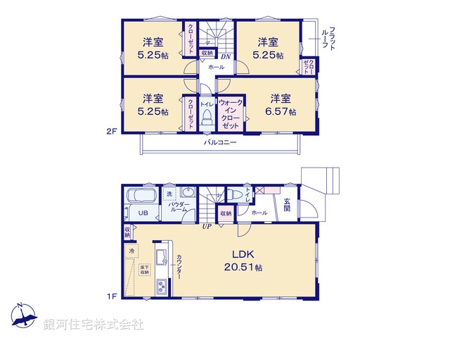 G00388191 東京都小平市上水新町２丁目 新築一戸建て 5299万円【間取図】