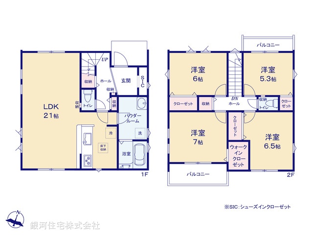 G00388205 神奈川県横浜市戸塚区名瀬町 新築一戸建て 5199万円【間取図】