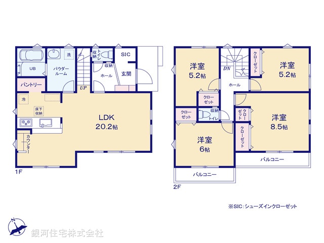 G00388206 神奈川県横浜市金沢区高舟台２丁目 新築一戸建て 4999万円【間取図】