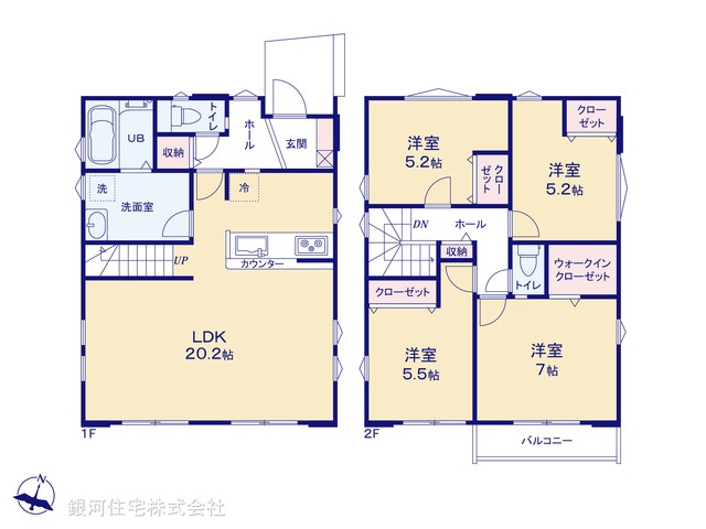 G00388210 東京都練馬区富士見台３丁目 新築一戸建て 8499万円【間取図】