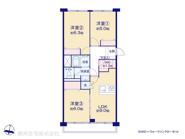 G00388231 神奈川県横浜市戸塚区俣野町 中古マンション 1699万円【間取図】