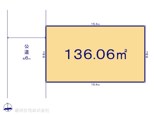 G00388319 東京都青梅市新町５丁目 土地 2580万円【区画図】