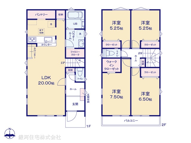 G00388333 千葉県我孫子市湖北台２丁目 新築一戸建て 3799万円【間取図】
