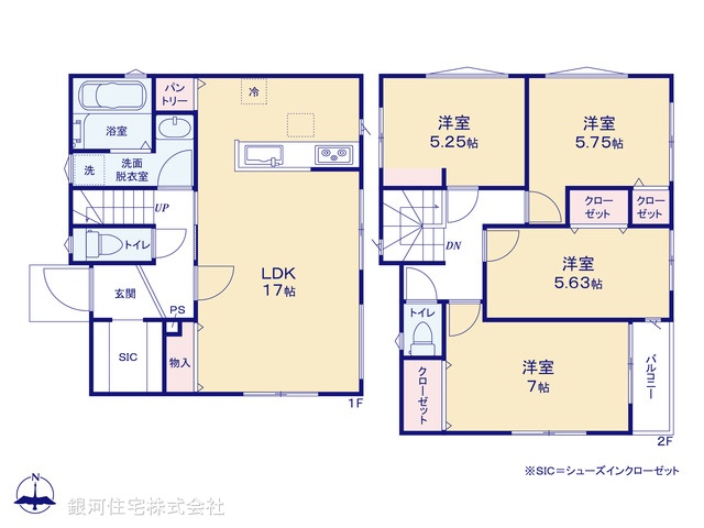 G00388339 神奈川県横須賀市浦上台２丁目 新築一戸建て 3850万円【間取図】