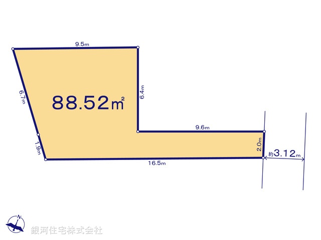 G00388343 東京都品川区上大崎３丁目 土地 1億2000万円【区画図】