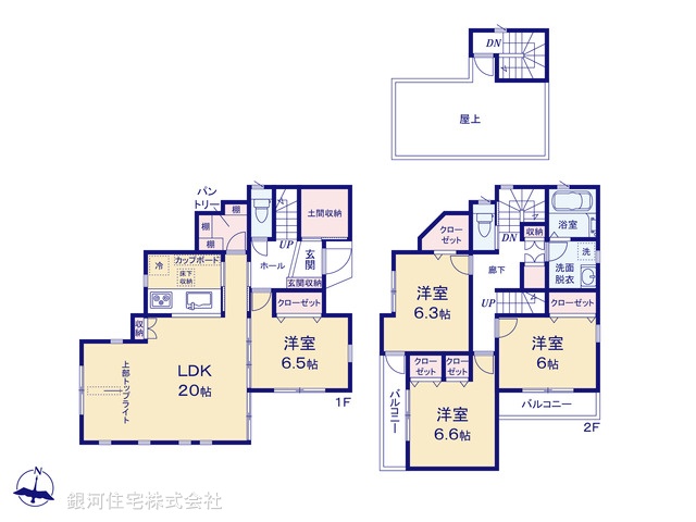 G00388395 埼玉県さいたま市西区大字高木 新築一戸建て 4480万円【間取図】