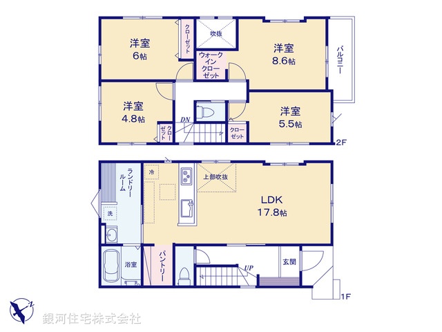 G00388424 埼玉県ふじみ野市西２丁目 新築一戸建て 4199万円【間取図】