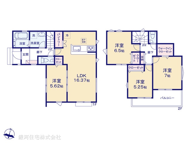 G00388436 東京都東村山市秋津町２丁目 新築一戸建て 5590万円【間取図】