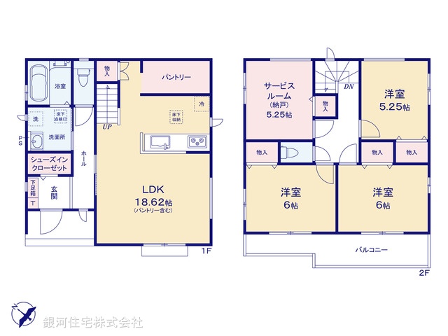 G00388456 埼玉県春日部市粕壁 新築一戸建て 3890万円【間取図】