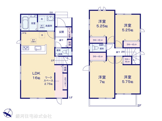 G00388459 埼玉県狭山市富士見１丁目 新築一戸建て 3780万円【間取図】