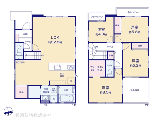 G00388487 千葉県松戸市小金原１丁目 新築一戸建て 4499万円【間取図】