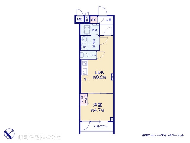 G00388493 東京都港区元麻布１丁目 中古マンション 6590万円【間取図】