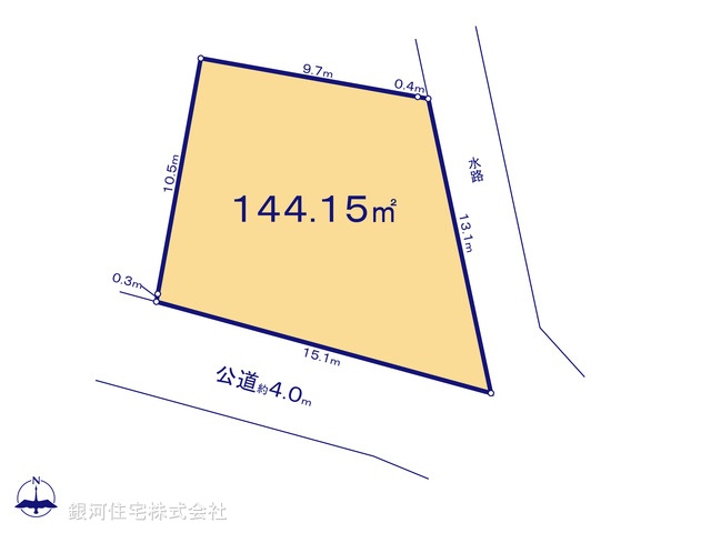 G00388511 埼玉県入間市大字野田 土地 1680万円【区画図】