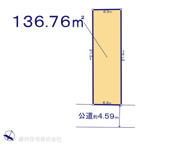 G00388514 東京都武蔵野市中町３丁目 土地 1億1480万円【区画図】