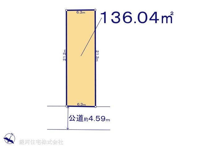 G00388515 東京都武蔵野市中町３丁目 土地 1億1480万円【区画図】