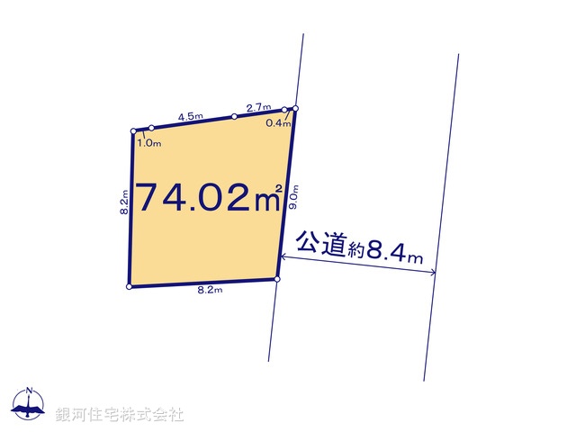 G00388518 神奈川県横浜市鶴見区矢向６丁目 土地 5110万円【区画図】