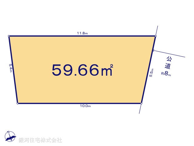 G00388543 千葉県市川市広尾２丁目 土地 3710万円【区画図】