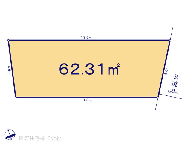 G00388544 千葉県市川市広尾２丁目 土地 3890万円【区画図】