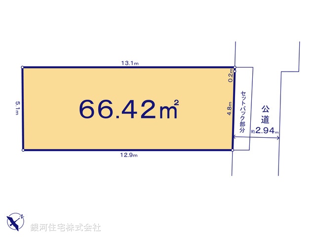 G00388547 千葉県市川市本行徳 土地 3760万円【区画図】