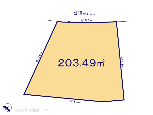 G00388574 神奈川県横浜市青葉区市ヶ尾町 土地 7480万円【区画図】