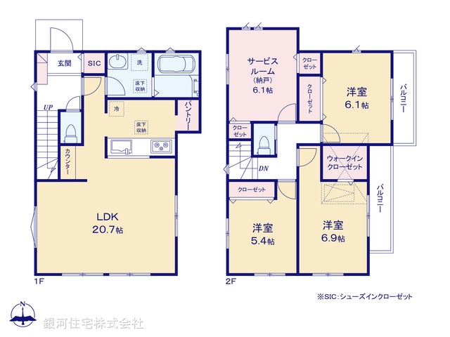 G00388588 埼玉県朝霞市根岸台８丁目 新築一戸建て 4480万円【間取図】