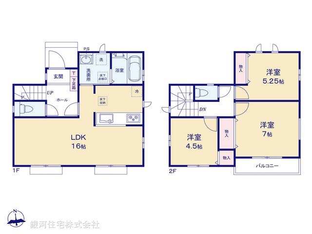 G00388620 埼玉県所沢市中新井２丁目 新築一戸建て 3790万円【間取図】