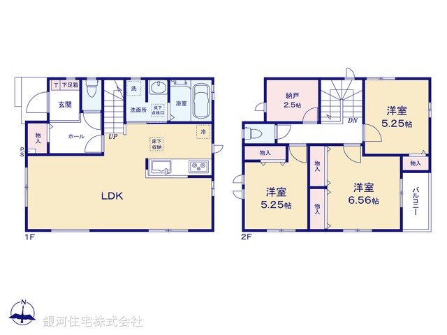 G00388631 千葉県習志野市東習志野６丁目 新築一戸建て 3490万円【間取図】