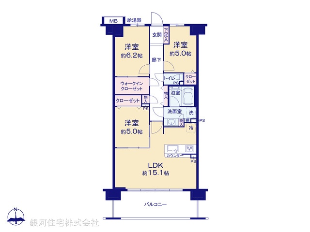 G00388641 神奈川県横浜市戸塚区前田町 中古マンション 4699万円【間取図】