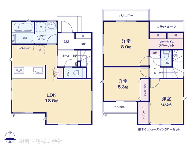 G00388647 東京都町田市金森東４丁目 新築一戸建て 5690万円【間取図】