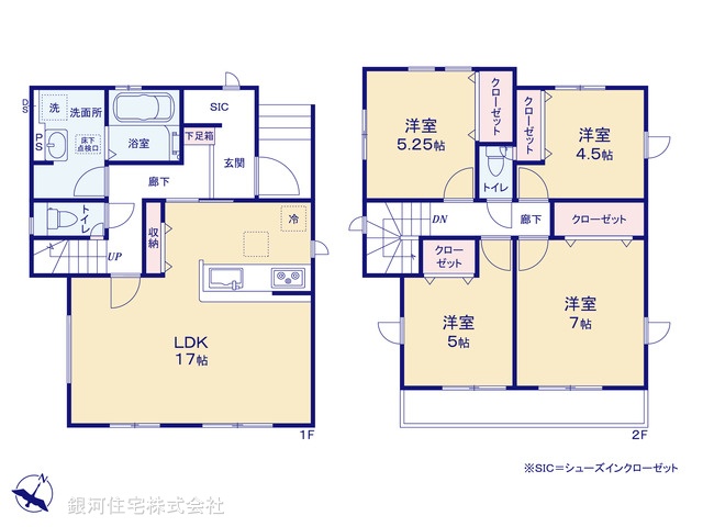 G00388680 埼玉県上尾市大字大谷本郷 新築一戸建て 2799万円【間取図】