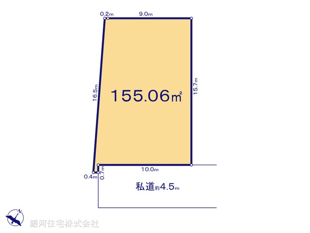 G00388690 埼玉県北本市東間８丁目 土地 2399万円【区画図】