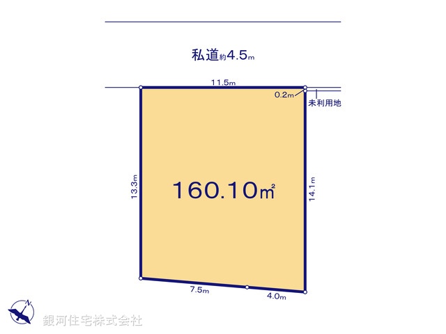 G00388691 埼玉県北本市東間８丁目 土地 2199万円【区画図】
