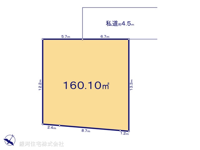 G00388692 埼玉県北本市東間８丁目 土地 2099万円【区画図】